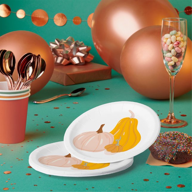 Two Pumpkins Paper Plate (Creator Uploaded)