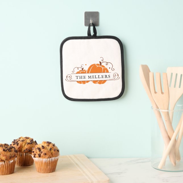 Two Pumpkins Personalised Pot Holder (Insitu(Hanging))