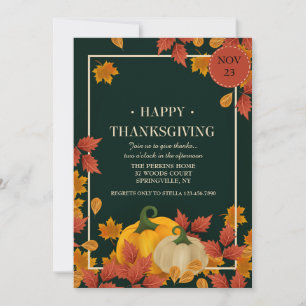 Two Pumpkins Thanksgiving Invitation