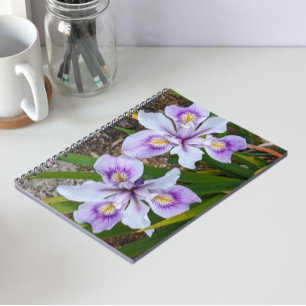 Two Purple Beardless Irises Floral Notebook