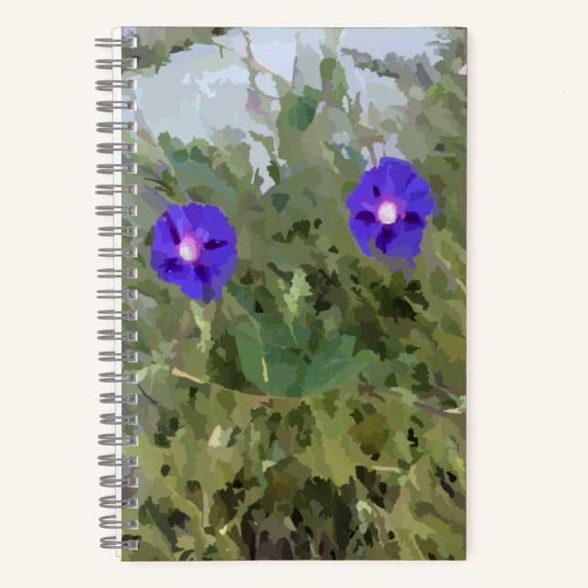Two Purple Flowers Bullet Journal (Front)