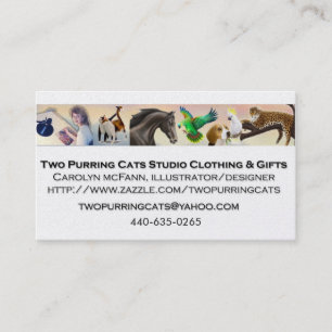 Two Purring Cats Studio Business Cards