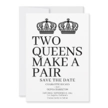 Two Queens Make A Pair Gay Lesbian Wedding