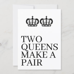 Two Queens Make A Pair Gay Lesbian Wedding Announcement