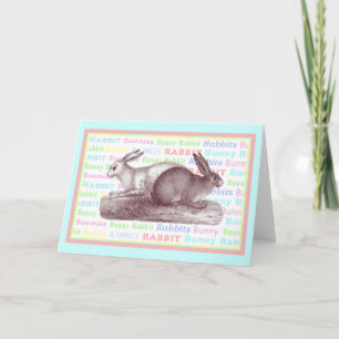 Two Rabbits Card - For Rabbit Lovers
