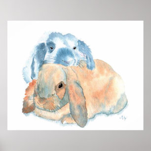 Two Rabbits Print