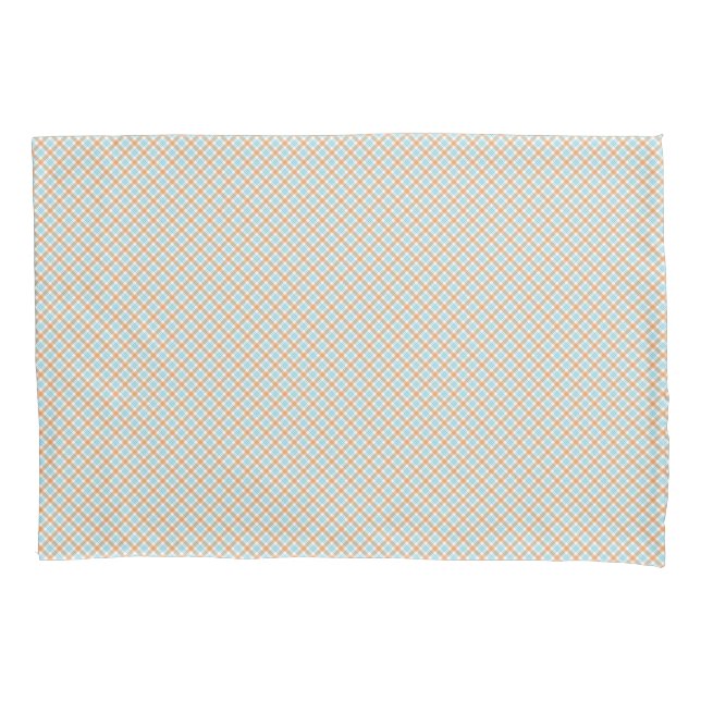 Two rectangular placemats with a subtle diagonal  pillowcase (Front)