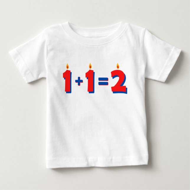 Two Red 2nd Birthday Baby Girl Boy T-Shirt (Front)