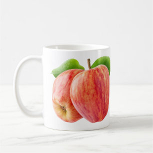 Two red apples coffee mug
