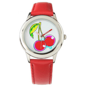 two red cherries watch