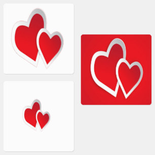 Two Red Hearts Art