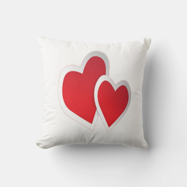 Two Red Hearts Cushion (Front)