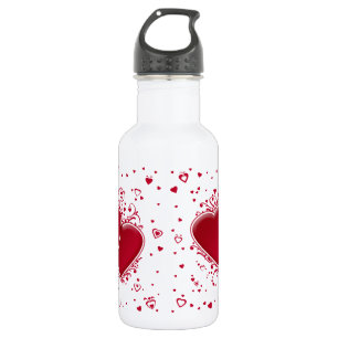 Two Red Hearts For Valentine's Day 532 Ml Water Bottle