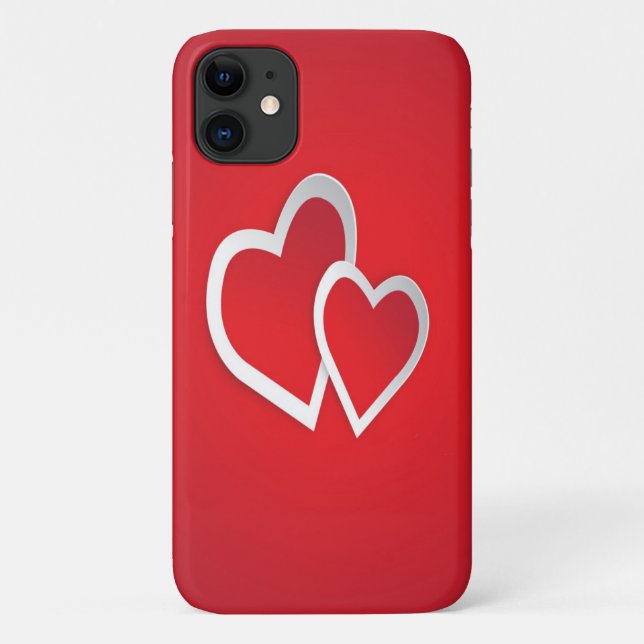 Two Red Hearts iPhone / iPad case (Back)