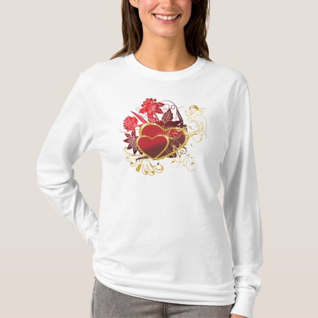 Two Red Hearts T-Shirt (Front)