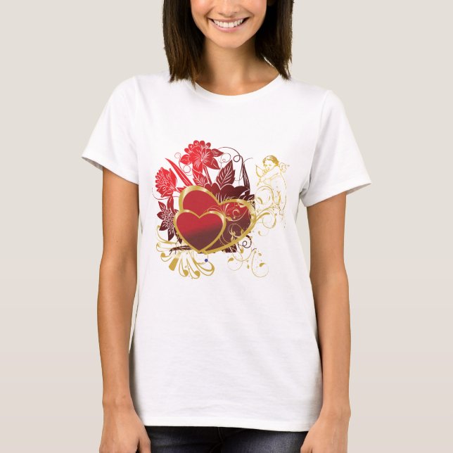 Two Red Hearts T-Shirt (Front)