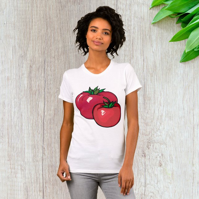 Two Red Tomatoes Womens T-Shirt (Creator Uploaded)