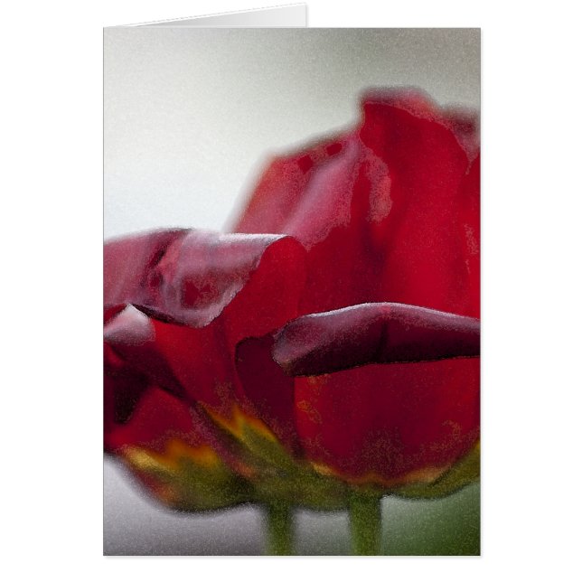 Two Red Tulips - Card (Front)