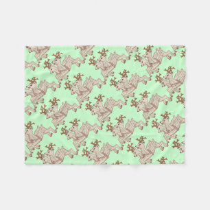 Two Reindeer Fleece Blanket