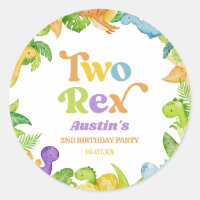 Two Rex Dinosaur 2nd Second Birthday Party