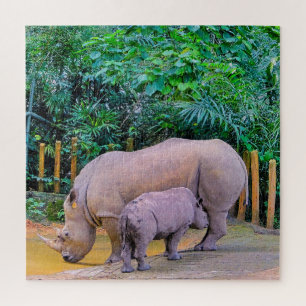 Two rhinoceroses jigsaw puzzle