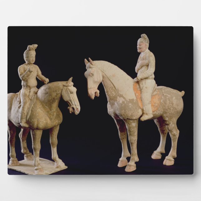 Two Riders, Chinese, Tang dynasty (618-906) (terra Plaque (Front)