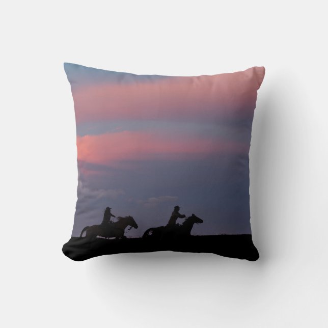 Two Riders, One Horizon Cushion (Front)