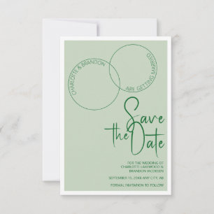 Two Rings Save The Wedding Date Invitation