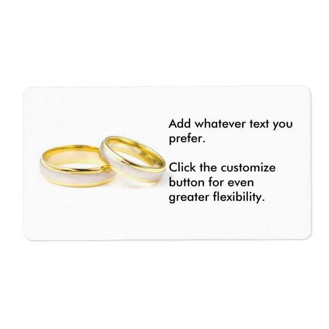Two Rings Wedding Sticker (Front)