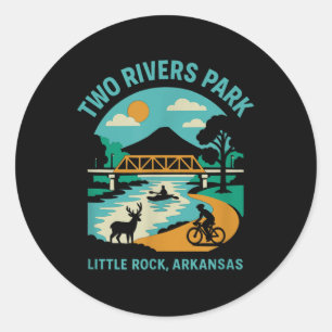 Two Rivers Park In Little Rock, Arkansas, Bridge V Classic Round Sticker