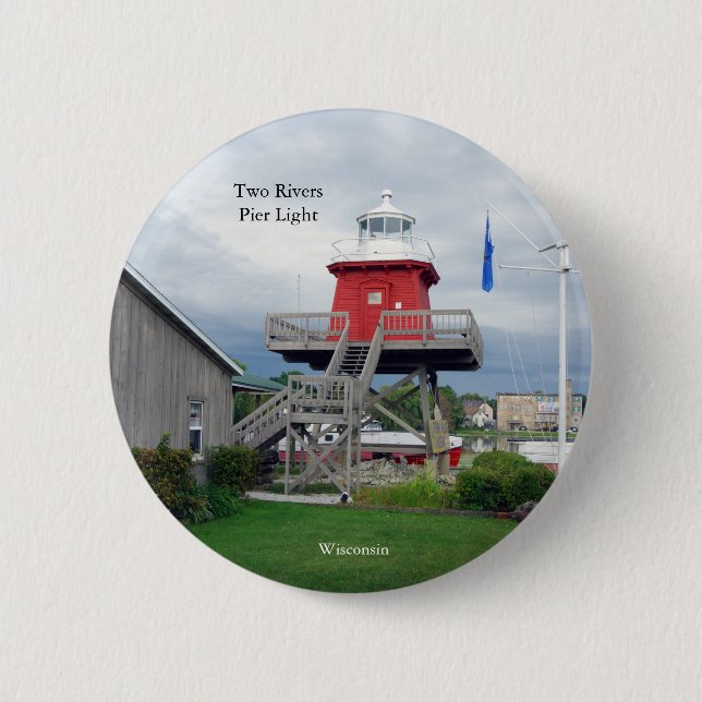 Two Rivers Pier Light button (Front)