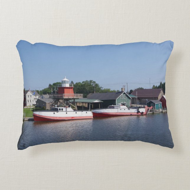 Two Rivers, Wisconsin accent pillow (Front)