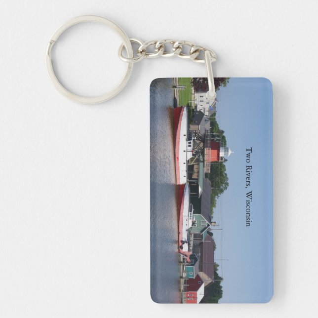 Two Rivers, Wisconsin acrylic key chain (Front)