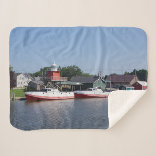 Two Rivers, Wisconsin sherpa blanket