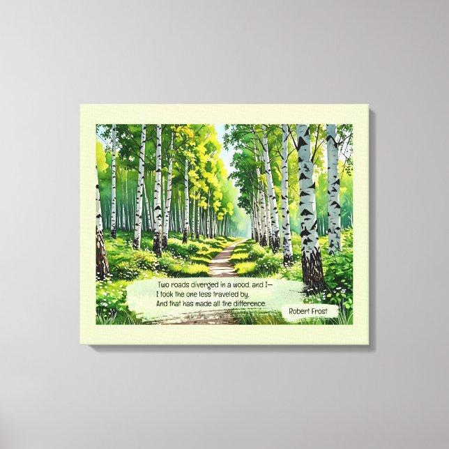  Two roads diverged in a wood,  Canvas Print (Front)