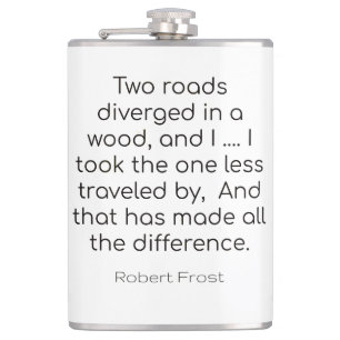 Two roads diverged in a wood hip flask