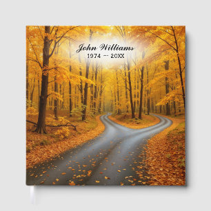 Two Roads In an Autumn Woods Guest Book