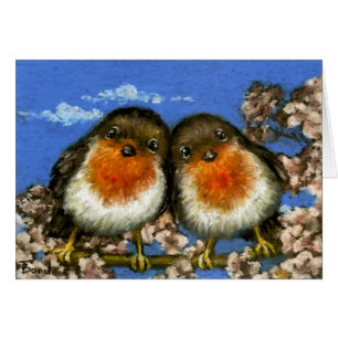Two robins