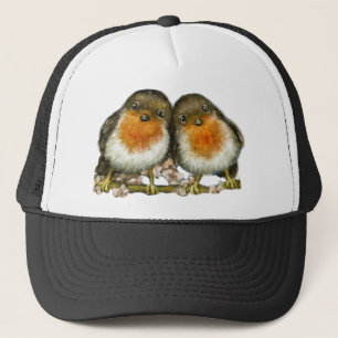 two robins trucker hat