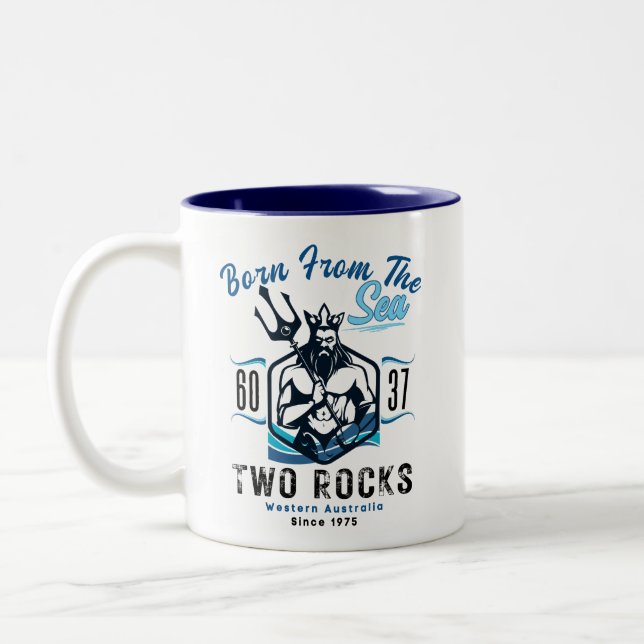 Two Rocks Classic Mug, 11 oz Two-Tone Coffee Mug (Left)