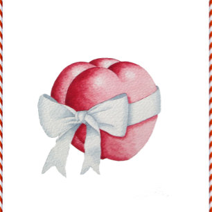 two romantic hearts tied with white bow watch