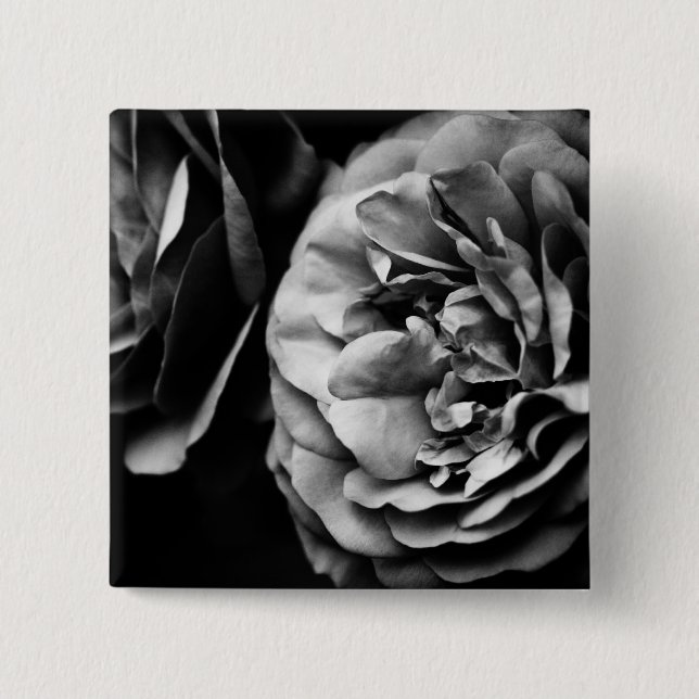 two roses 15 cm square badge (Front)
