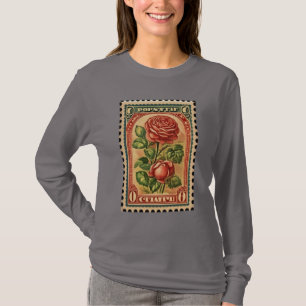 Two Roses Vintage Stamp T-Shirt