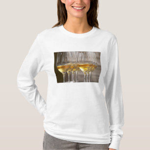 two rows of wine tasting glasses with lucious T-Shirt