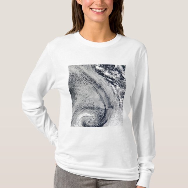 Two S-Shaped Polar Hurricanes T-Shirt (Front)