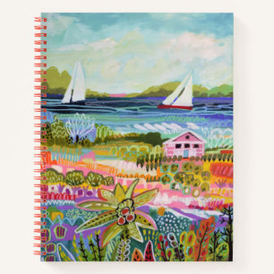 Two Sailboats and Cottage Notebook