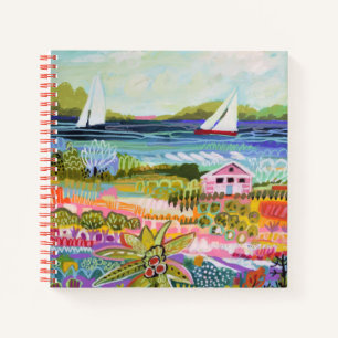 Two Sailboats and Cottage Notebook