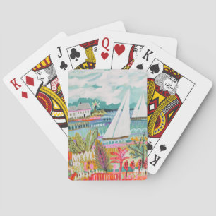 Two Sailboats Playing Cards