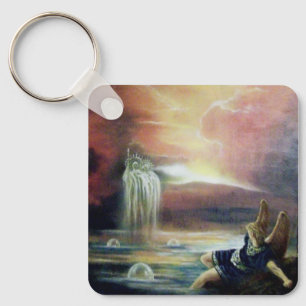 TWO SAINT JOHN AND FALLEN ANGEL KEY RING
