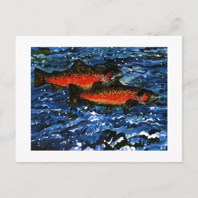 Two Salmon Postcard (Front)